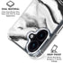 Black and White Marble Ink iPhone 16 MagSafe Case