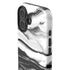 Black and White Marble Ink iPhone 16 Plus Impact Case