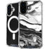 Black and White Marble Ink iPhone 16 Plus MagSafe Case