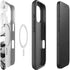Black and White Marble Ink iPhone 16 Plus Magsafe Impact Case