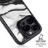 Black and White Marble Ink iPhone 16 Pro Kickstand Case