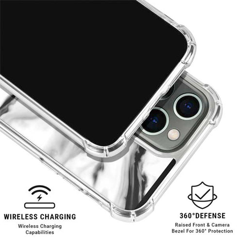 Black and White Marble Ink iPhone 16 Pro Max Clear Case
