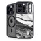 Black and White Marble Ink iPhone 16 Pro Max Kickstand Case