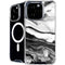 Black and White Marble Ink iPhone 16 Pro Max MagSafe Case