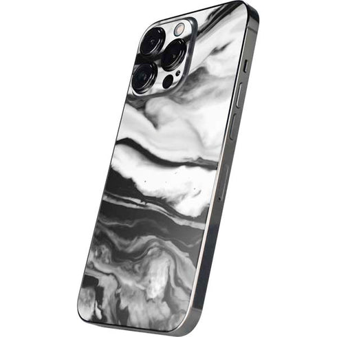 Black and White Marble Ink iPhone 16 Pro Max Skin