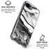 Black and White Marble Ink iPhone 16e Clear Case