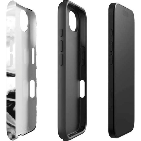 Black and White Marble Ink iPhone 16e Impact Case