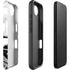 Black and White Marble Ink iPhone 16e Impact Case