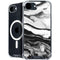 Black and White Marble Ink iPhone 16e MagSafe Case
