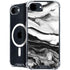 Black and White Marble Ink iPhone 16e MagSafe Case