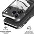 Black and White Marble Ink iPhone 18 Pro Clear Case