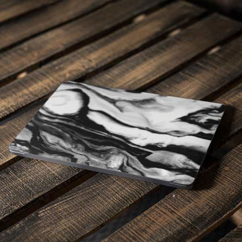 Black and White Marble Ink Apple MacBook Air Skin