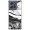 Black and White Marble Ink Moto G Power 5G (2025) Clear Case