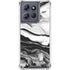 Black and White Marble Ink Moto G Power 5G (2025) Clear Case