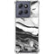 Black and White Marble Ink Moto G Stylus 5G (2025) Clear Case