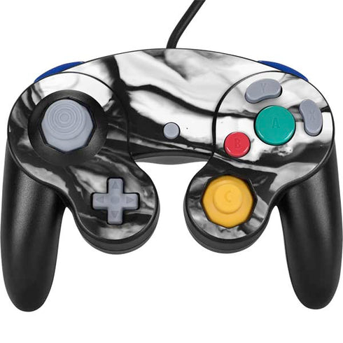 Black and White Marble Ink Nintendo Skins