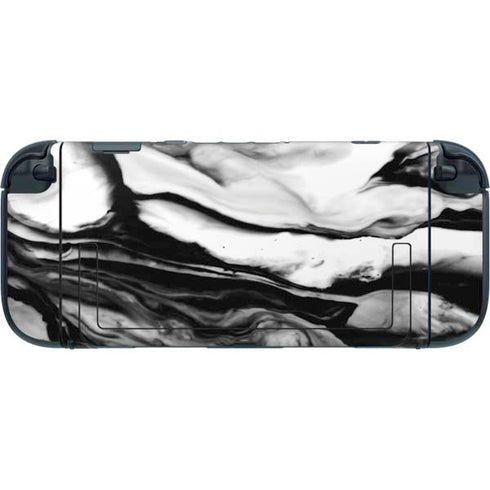 Black and White Marble Ink Nintendo Switch 2 (2025) with Joy-Con Skin