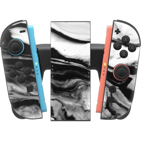 Black and White Marble Ink Nintendo Switch 2 (2025) Joy-Con Controller Skin
