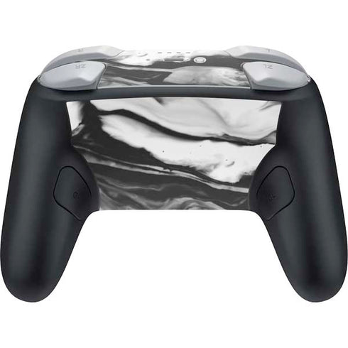 Black and White Marble Ink Nintendo Switch 2 (2025) Pro Controller Skin