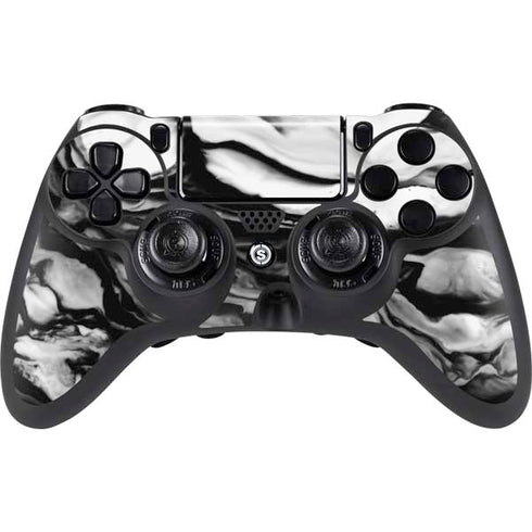 Black and White Marble Ink PlayStation PS4 Skins