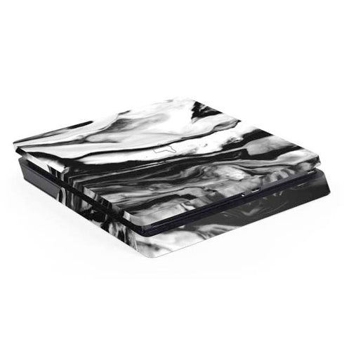 Black and White Marble Ink PlayStation PS4 Skins