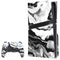 Black and White Marble Ink PS5 Pro Disk Bundle Skin
