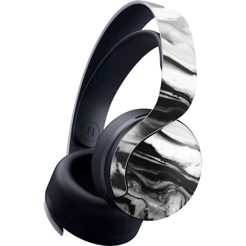 Black and White Marble Ink PlayStation PS5 Skins