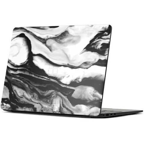 Black and White Marble Ink Surface Laptop 7 13.8in Skin