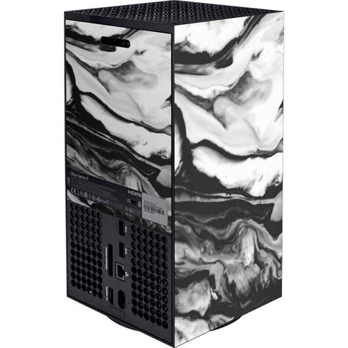 Black and White Marble Ink XBox Series X Digital Edition Bundle Skin