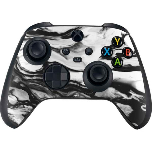 Black and White Marble Ink XBox Series X Digital Edition Bundle Skin