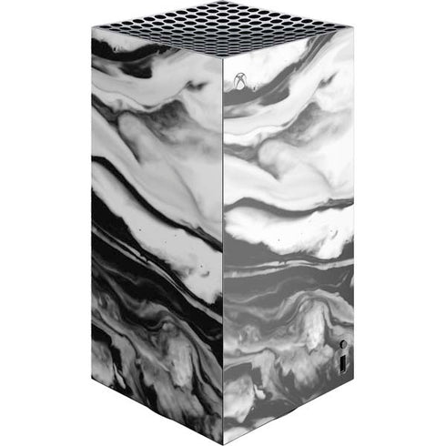 Black and White Marble Ink XBox Series X Digital Edition Console Skin