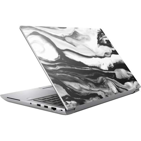 Black and White Marble Ink HP ZBook Fury 16 G10 Skin