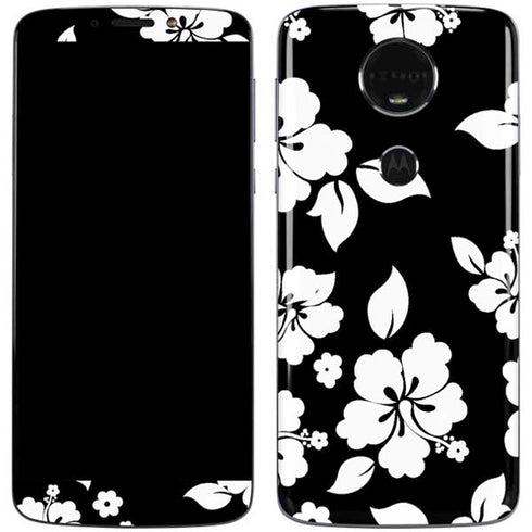 Black and White Moto E5 Plus Skin