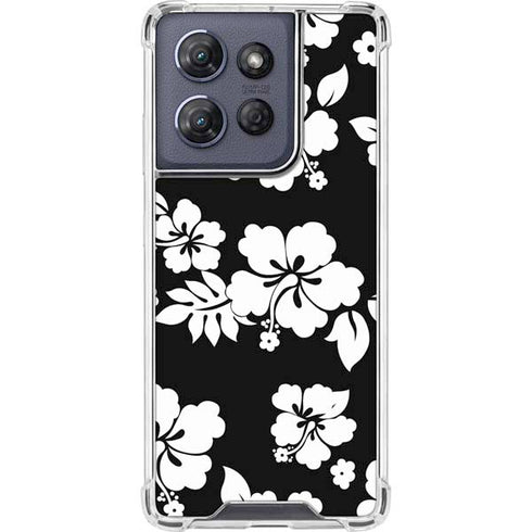 Black and White Moto G Play 5G (2025) Clear Case