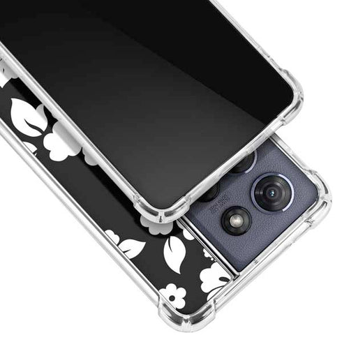 Black and White Moto G Play 5G (2025) Clear Case