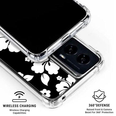 Black and White Moto G Power 5G (2024) Clear Case
