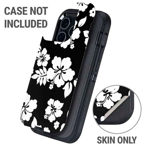 Black and White Otterbox Defender iPhone Skin