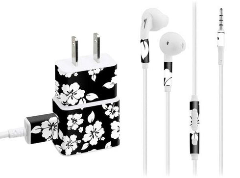 Black and White Phone Charger Skin