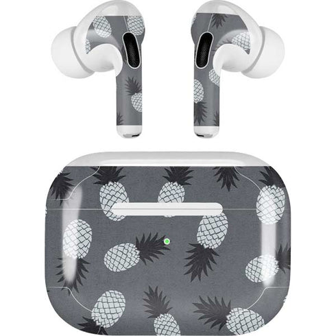 Black and White Pineapples AirPods Skins