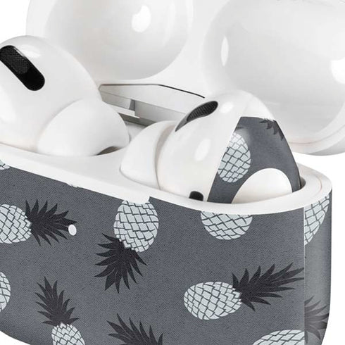 Black and White Pineapples AirPods Skins