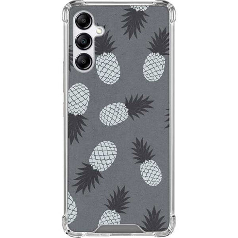 Black and White Pineapples Gabb Phone 4 Clear Case