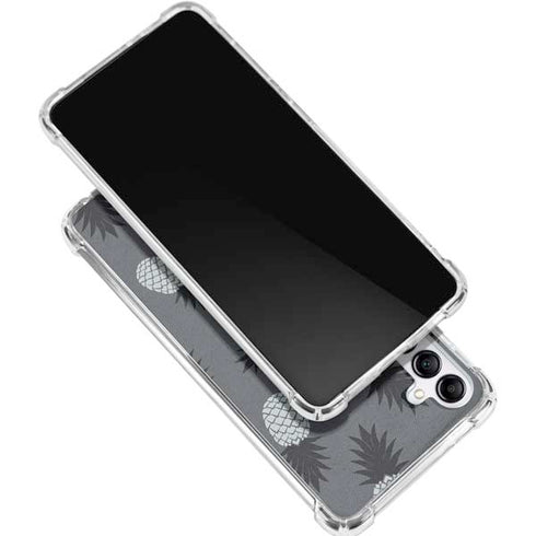 Black and White Pineapples Gabb Phone 4 Clear Case