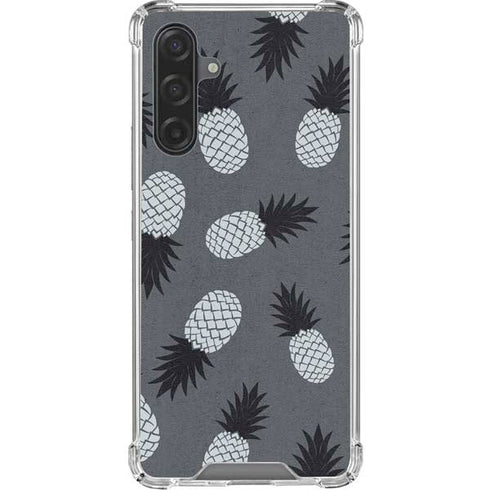 Black and White Pineapples Galaxy A17 Clear Case