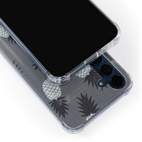 Black and White Pineapples Galaxy A55 5G Clear Case