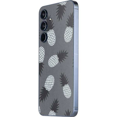 Black and White Pineapples Galaxy A55 5G Skin