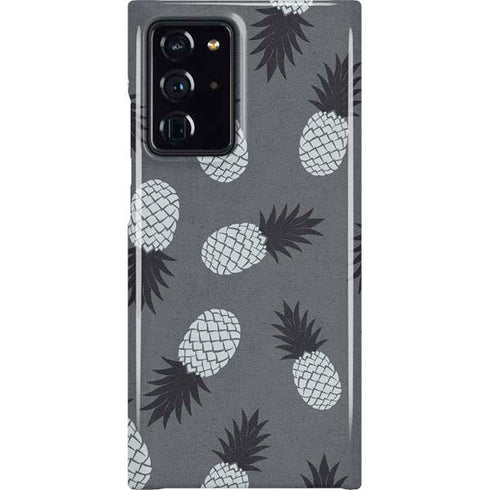 Black and White Pineapples Galaxy Cases