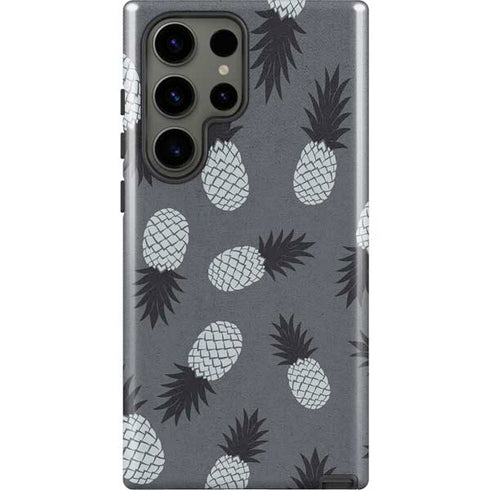 Black and White Pineapples Galaxy S23 Ultra Pro Case