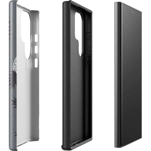 Black and White Pineapples Galaxy S23 Ultra Pro Case