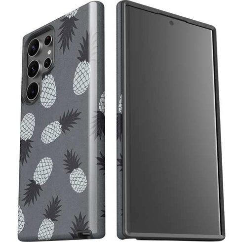 Black and White Pineapples Galaxy S23 Ultra Pro Case