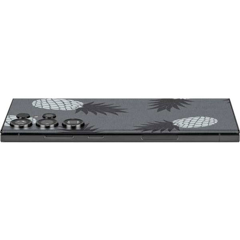 Black and White Pineapples Galaxy Skins